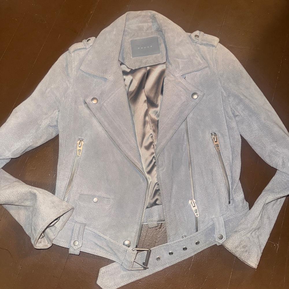 Blank NYC Light Blue Suede Jacket